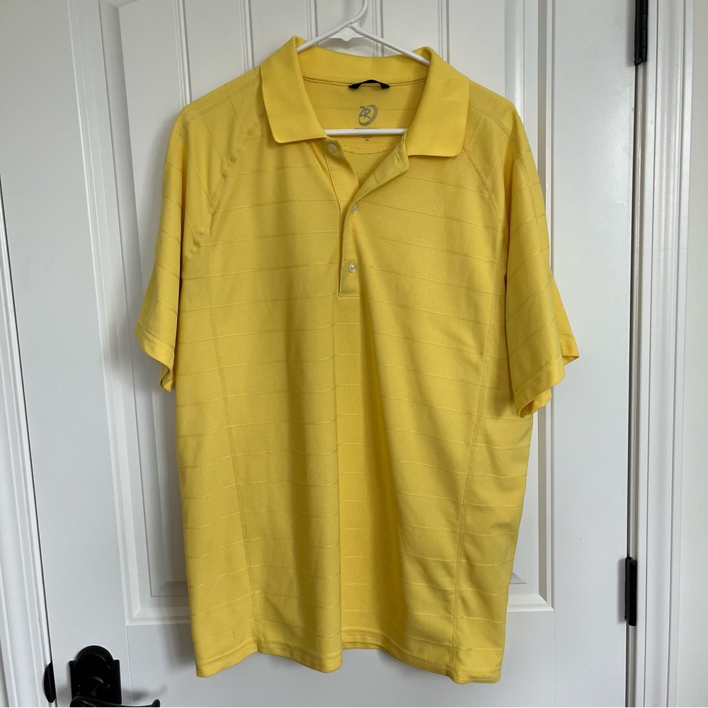 Zero Restriction Men’s Short Sleeve Polo Yellow XL Golf polo - Picture 4 of 5